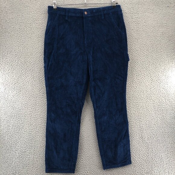 Judy Blue Jeans Womens 30 Blue Corduroy Slim Fit Stretch Tapered Ankle Casual - Picture 1 of 13